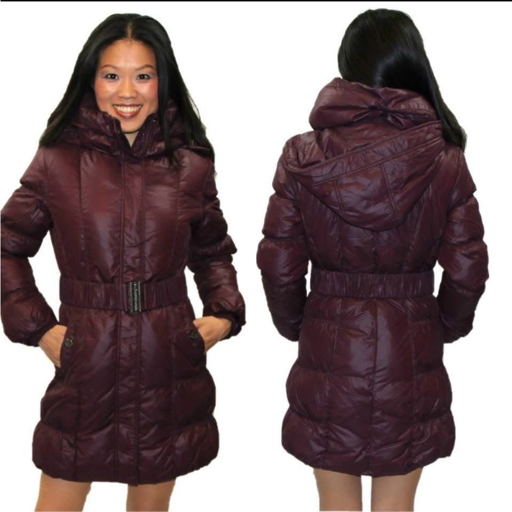 Pandella down filled long jacket. Removable hood. Brand New.